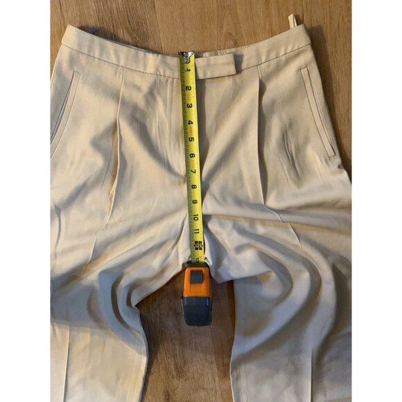 Armani Collezioni Women’s Sz 8 Beige Pleated Front Dress Slacks Made In Italy - Picture 3 of 9